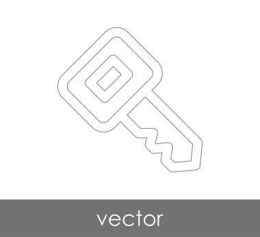 anahtar simgesi, emniyet konsepti. Vektör çizim