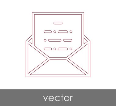 Vektör çizim, zarf simgesi, işareti  