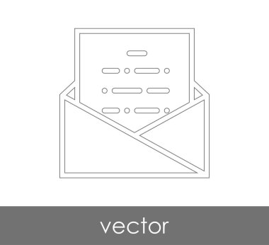 Vektör çizim, zarf simgesi, işareti  