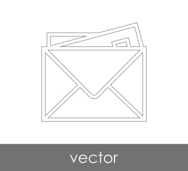 Vektör çizim, zarf simgesi, işareti  