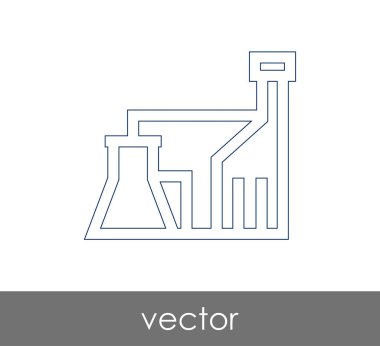 Fabrika simgesi, sınaî-vektör çizim 