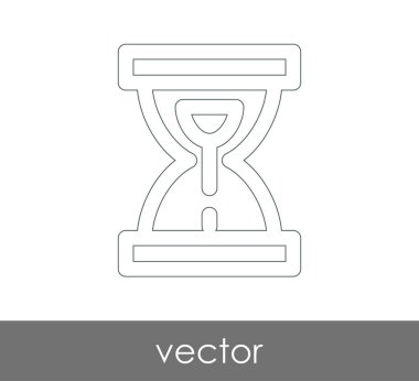 vektör çizim tasarım kum saati simgesi