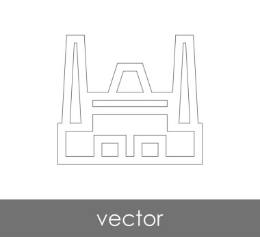 Fabrika simgesi, sınaî-vektör çizim 