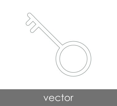 anahtar simgesi, emniyet konsepti. Vektör çizim