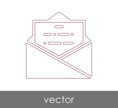 Vektör çizim, zarf simgesi, işareti  