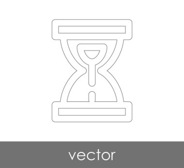 vektör çizim tasarım kum saati simgesi