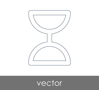 vektör çizim tasarım kum saati simgesi