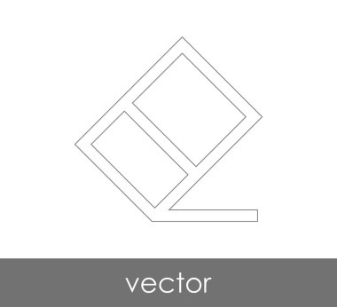 Silgi Kırtasiye Simge, vektör çizim