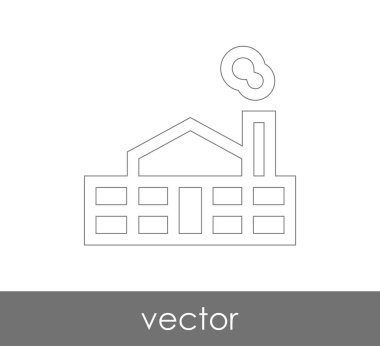 Fabrika simgesi, sınaî-vektör çizim 