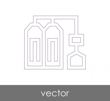 Fabrika simgesi, sınaî-vektör çizim 