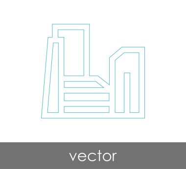 Fabrika simgesi, sınaî-vektör çizim 