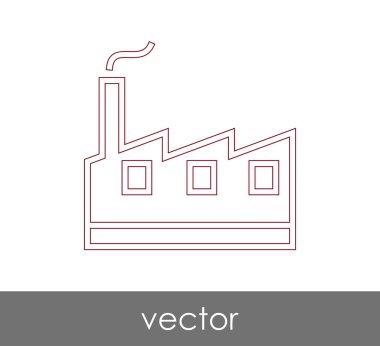 Fabrika simgesi, sınaî-vektör çizim 