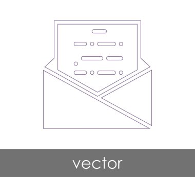 Vektör çizim, zarf simgesi, işareti  