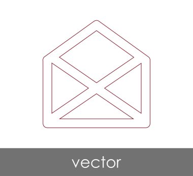 Vektör çizim, zarf simgesi, işareti  