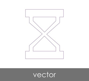 vektör çizim tasarım kum saati simgesi