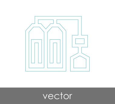 Fabrika simgesi, sınaî-vektör çizim 