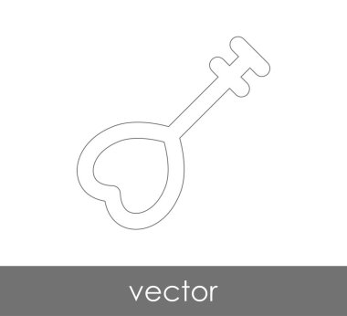 anahtar simgesi, emniyet konsepti. Vektör çizim