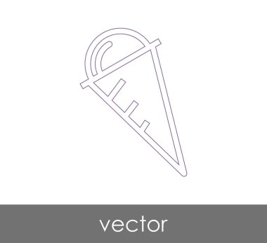 vektör çizim tasarım dondurma simgesinin