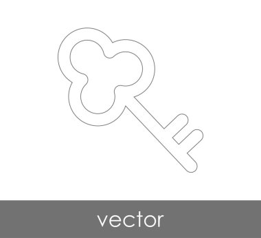 anahtar simgesi, emniyet konsepti. Vektör çizim