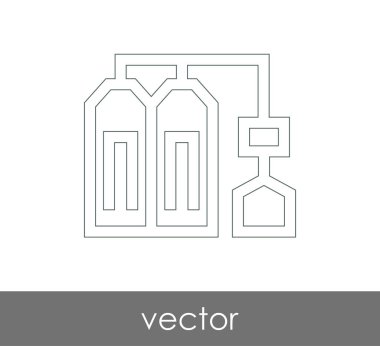 Fabrika simgesi, sınaî-vektör çizim 