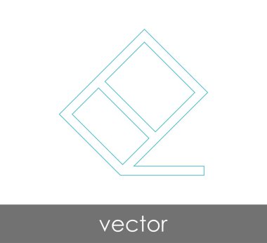 Silgi Kırtasiye Simge, vektör çizim