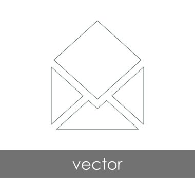 Vektör çizim, zarf simgesi, işareti  