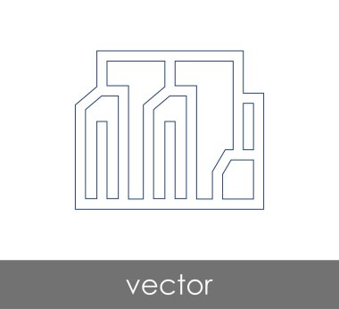 Fabrika simgesi, sınaî-vektör çizim 