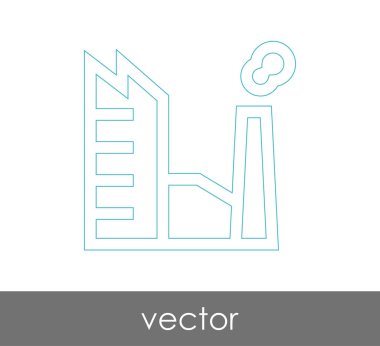 Fabrika simgesi, sınaî-vektör çizim 