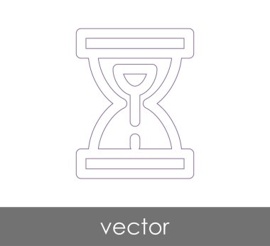 vektör çizim tasarım kum saati simgesi