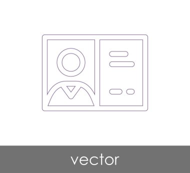 vektör çizim tasarım kimlik kartı simgesinin