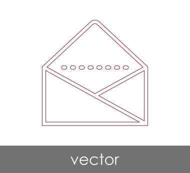 Vektör çizim, zarf simgesi, işareti  