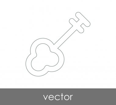 anahtar simgesi, emniyet konsepti. Vektör çizim