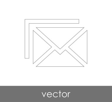 Vektör çizim, zarf simgesi, işareti  