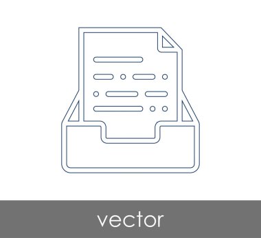vektör çizim tasarım Arşiv simgesinin