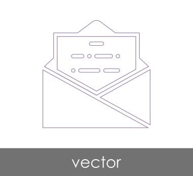 Vektör çizim, zarf simgesi, işareti  