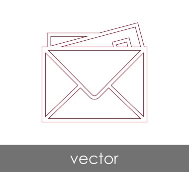 Vektör çizim, zarf simgesi, işareti  