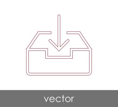 vektör çizim tasarım Arşiv simgesinin