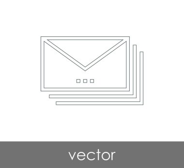 Vektör çizim, zarf simgesi, işareti  