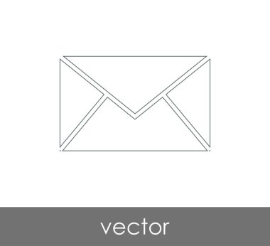 Vektör çizim, zarf simgesi, işareti  