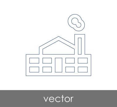 Fabrika simgesi, sınaî-vektör çizim 