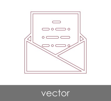 Vektör çizim, zarf simgesi, işareti  