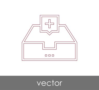 vektör çizim tasarım Arşiv simgesinin