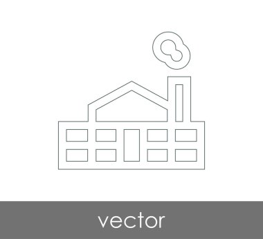 Fabrika simgesi, sınaî-vektör çizim 