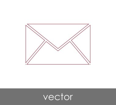 Vektör çizim, zarf simgesi, işareti  
