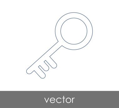 anahtar simgesi, emniyet konsepti. Vektör çizim