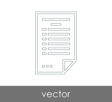 web tasarım ve uygulamalar için belge simgesi