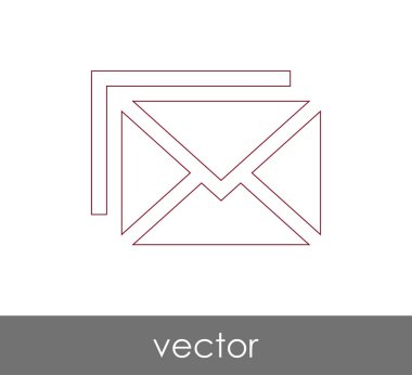 Vektör çizim, zarf simgesi, işareti  