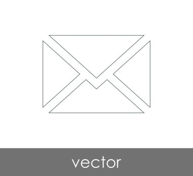 Vektör çizim, zarf simgesi, işareti  