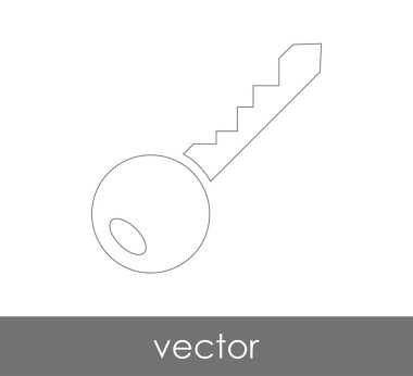 anahtar simgesi, emniyet konsepti. Vektör çizim