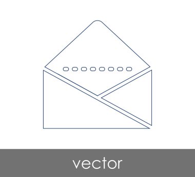 Vektör çizim, zarf simgesi, işareti  